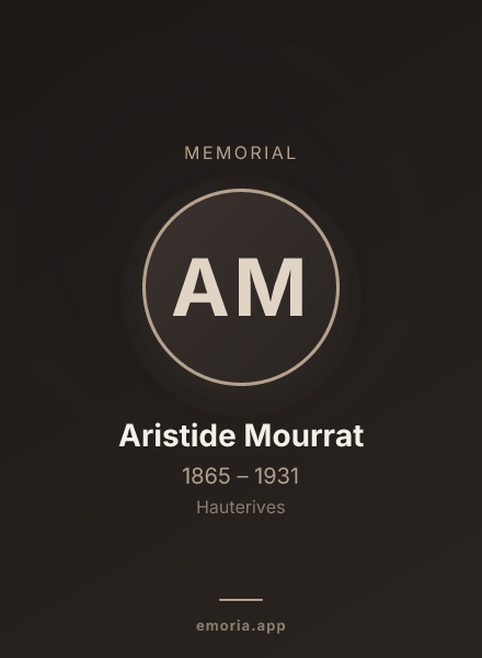 Memorial portrait of Aristide Mourrat