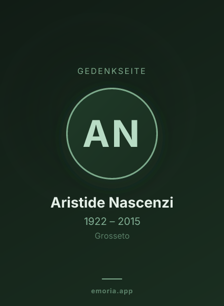 Gedenkportrait von Aristide Nascenzi
