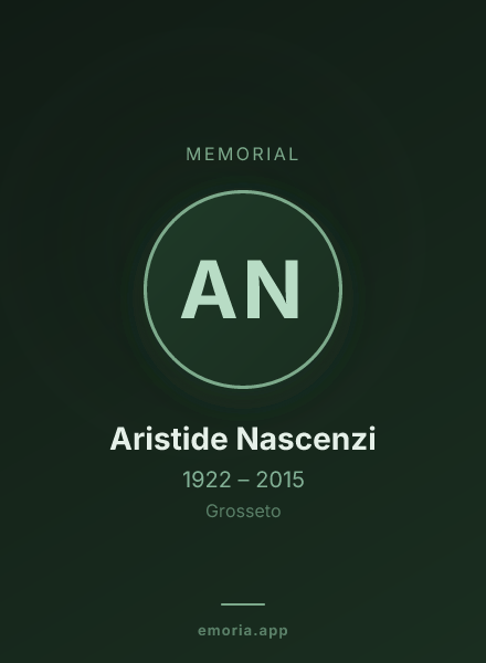 Memorial portrait of Aristide Nascenzi