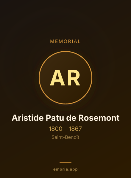 Memorial portrait of Aristide Patu de Rosemont