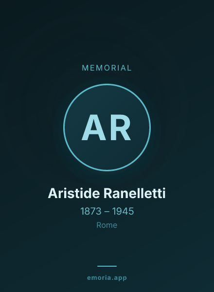 Memorial portrait of Aristide Ranelletti