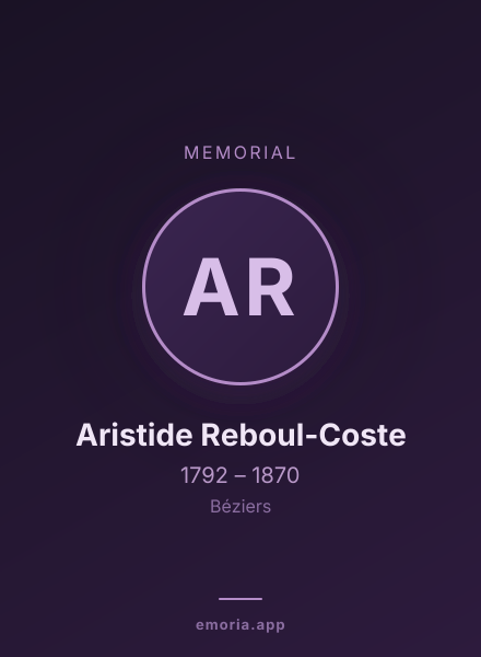 Memorial portrait of Aristide Reboul-Coste