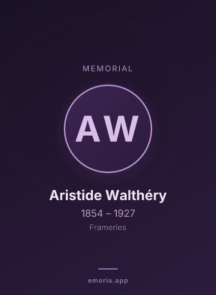 Memorial portrait of Aristide Walthéry