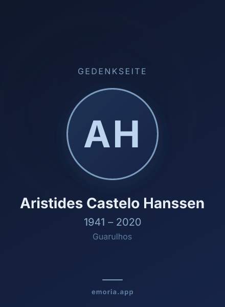 Gedenkportrait von Aristides Castelo Hanssen