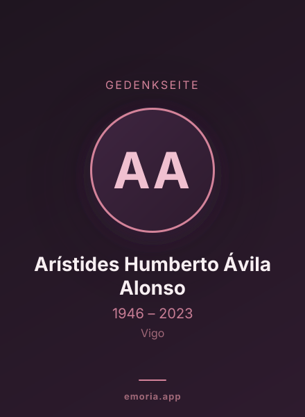 Gedenkportrait von Arístides Humberto Ávila Alonso