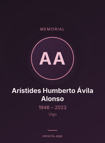 Memorial portrait of Arístides Humberto Ávila Alonso