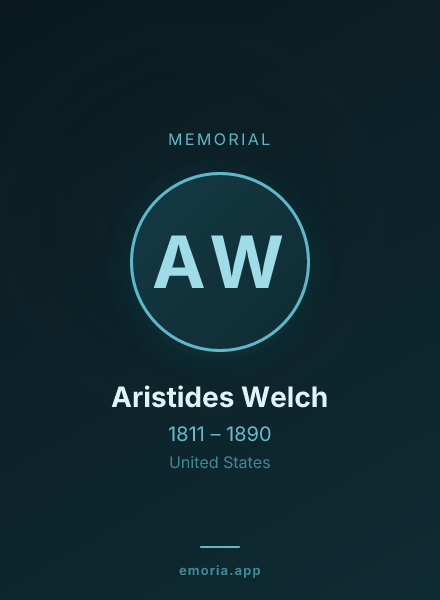 Memorial portrait of Aristides Welch