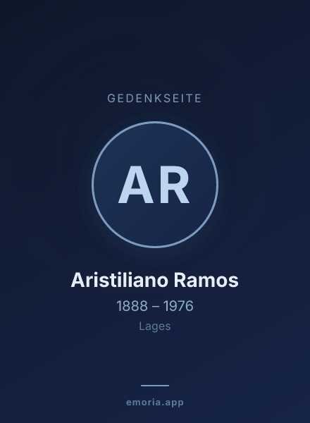Gedenkportrait von Aristiliano Ramos