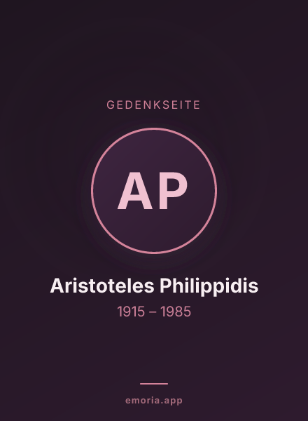 Gedenkportrait von Aristoteles Philippidis