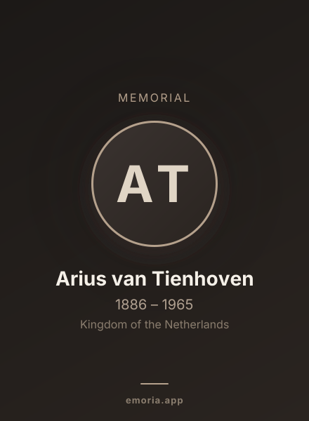 Memorial portrait of Arius van Tienhoven