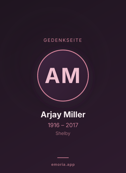 Gedenkportrait von Arjay Miller