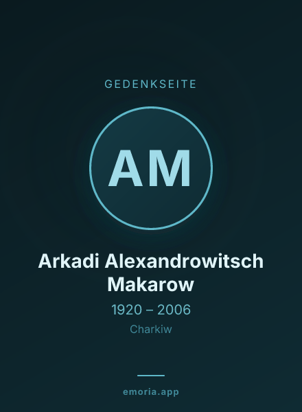 Gedenkportrait von Arkadi Alexandrowitsch Makarow