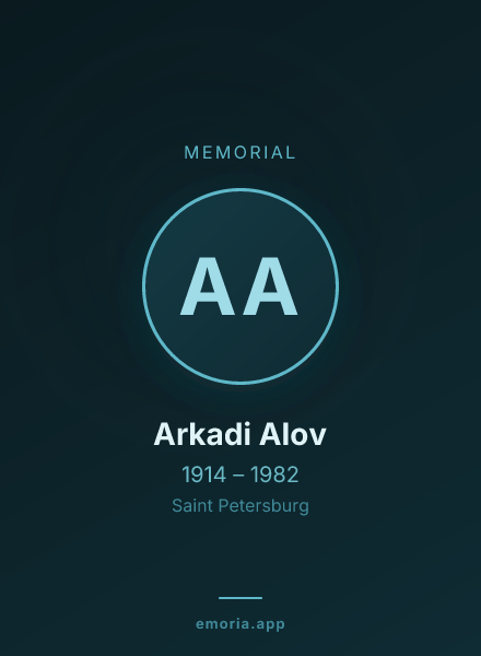 Memorial portrait of Arkadi Alov