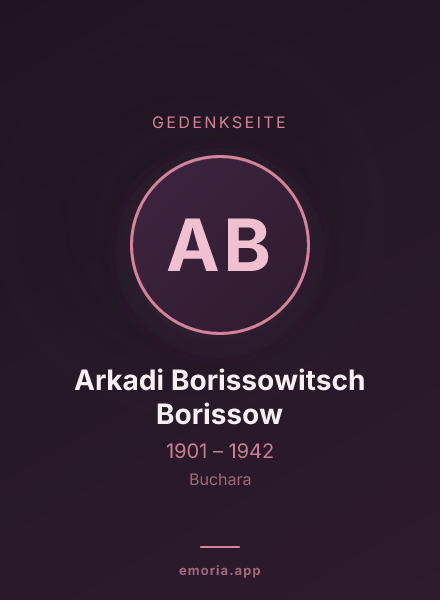 Gedenkportrait von Arkadi Borissowitsch Borissow