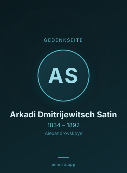 Gedenkportrait von Arkadi Dmitrijewitsch Satin