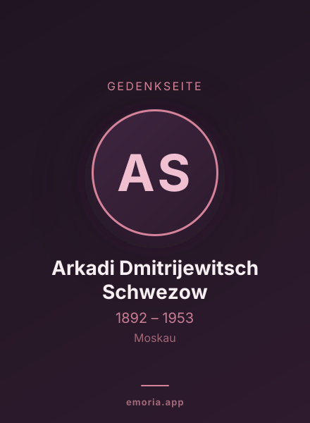 Gedenkportrait von Arkadi Dmitrijewitsch Schwezow