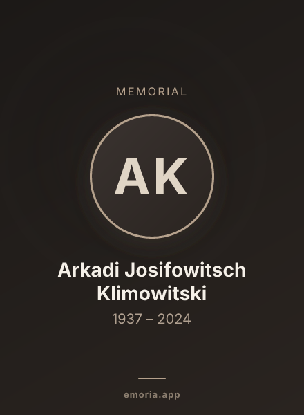 Memorial portrait of Arkadi Josifowitsch Klimowitski
