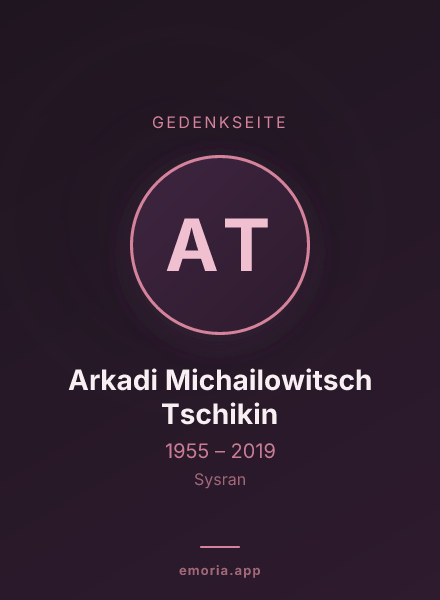 Gedenkportrait von Arkadi Michailowitsch Tschikin