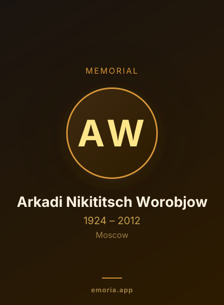 Memorial portrait of Arkadi Nikititsch Worobjow