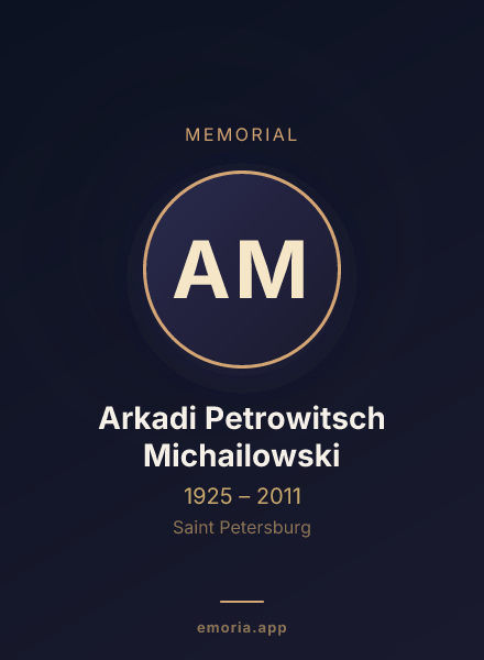 Memorial portrait of Arkadi Petrowitsch Michailowski