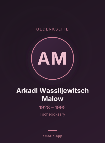 Gedenkportrait von Arkadi Wassiljewitsch Malow