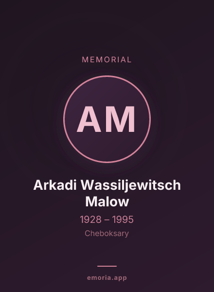 Memorial portrait of Arkadi Wassiljewitsch Malow