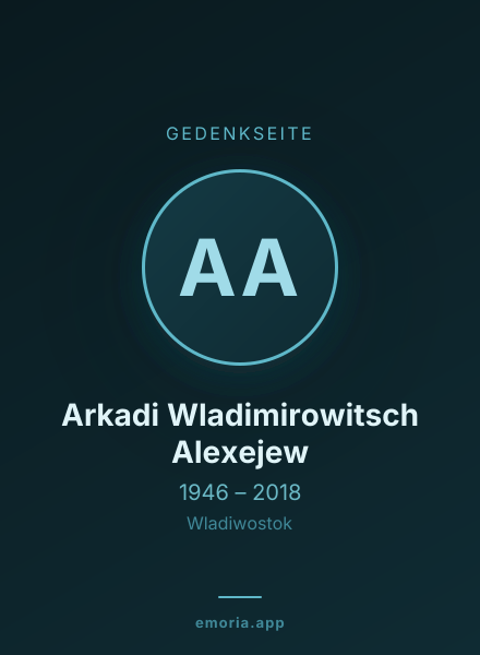 Gedenkportrait von Arkadi Wladimirowitsch Alexejew
