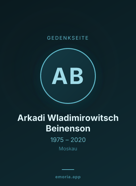 Gedenkportrait von Arkadi Wladimirowitsch Beinenson