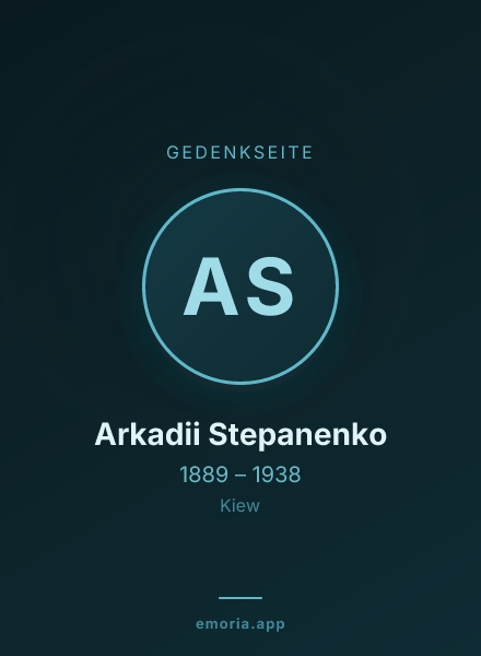 Gedenkportrait von Arkadii Stepanenko