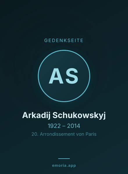Gedenkportrait von Arkadij Schukowskyj