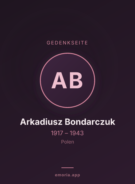 Gedenkportrait von Arkadiusz Bondarczuk
