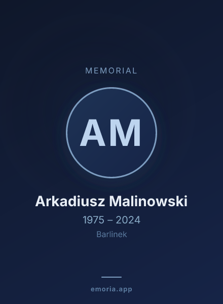 Memorial portrait of Arkadiusz Malinowski