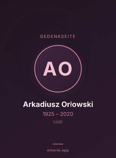 Gedenkportrait von Arkadiusz Orłowski
