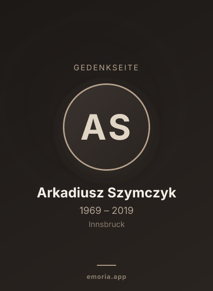 Gedenkportrait von Arkadiusz Szymczyk