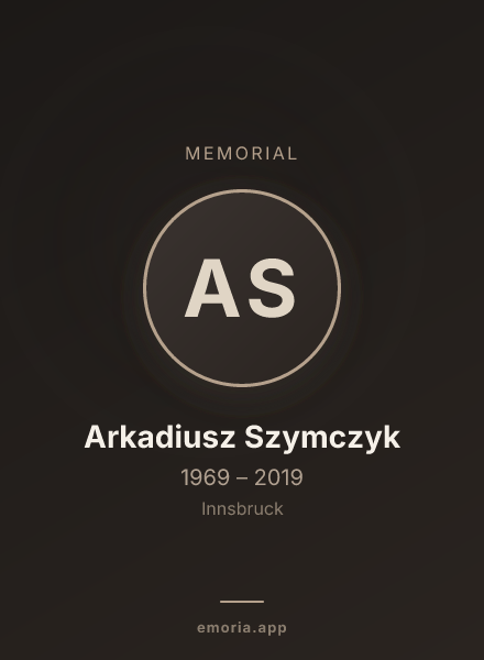 Memorial portrait of Arkadiusz Szymczyk