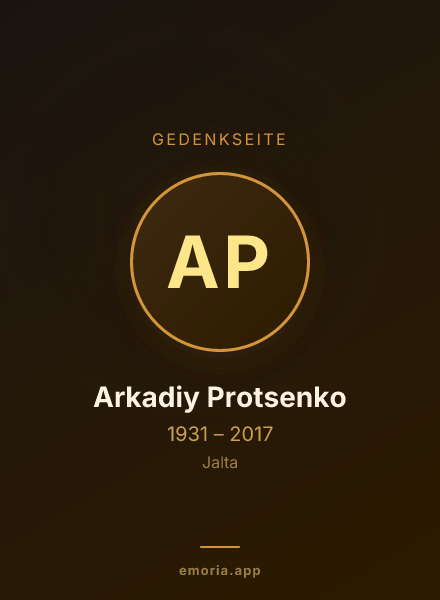 Gedenkportrait von Arkadiy Protsenko
