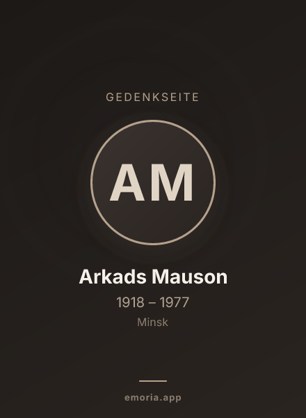 Gedenkportrait von Arkads Mauson