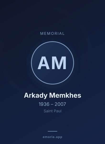 Memorial portrait of Arkady Memkhes