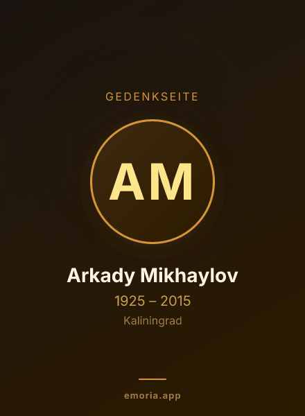 Gedenkportrait von Arkady Mikhaylov