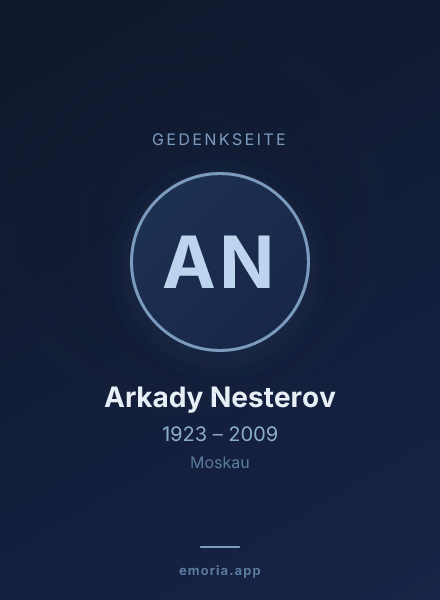Gedenkportrait von Arkady Nesterov