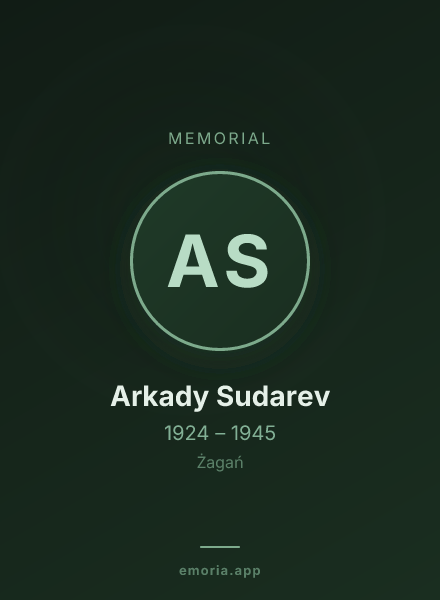 Memorial portrait of Arkady Sudarev