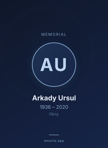 Memorial portrait of Arkady Ursul