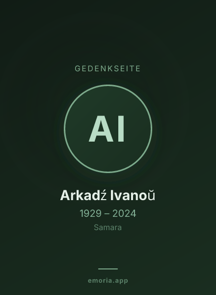 Gedenkportrait von Arkadź Ivanoŭ