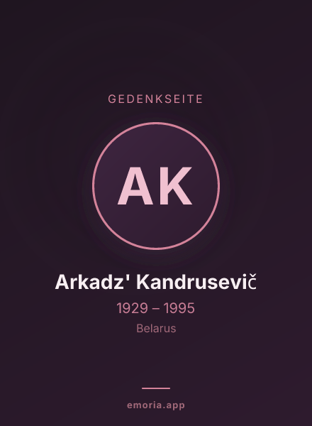 Gedenkportrait von Arkadz' Kandrusevič