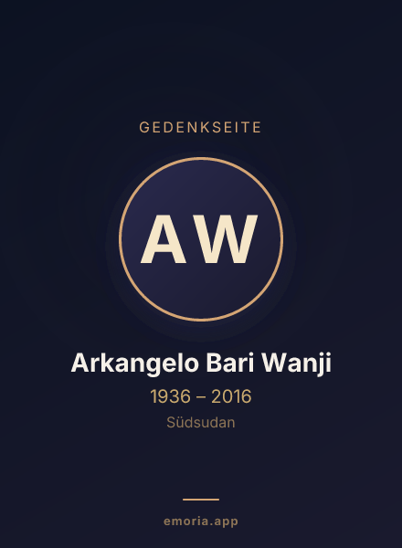 Gedenkportrait von Arkangelo Bari Wanji