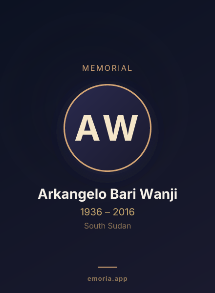 Memorial portrait of Arkangelo Bari Wanji