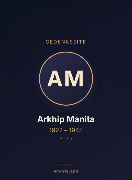 Gedenkportrait von Arkhip Manita