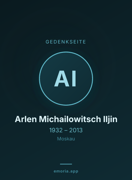 Gedenkportrait von Arlen Michailowitsch Iljin