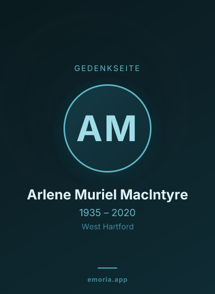 Gedenkportrait von Arlene Muriel MacIntyre