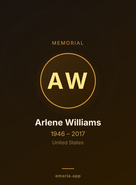 Memorial portrait of Arlene Williams